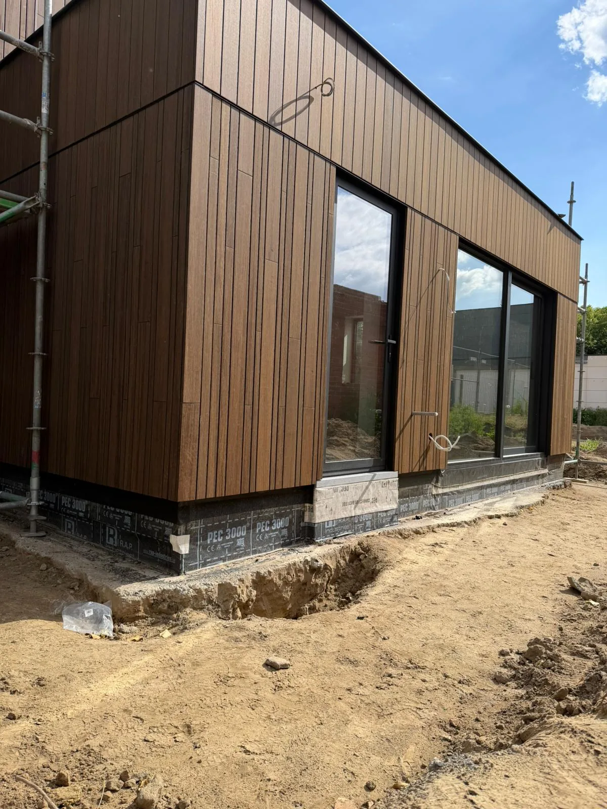 Façade contemporaine en bardage bois